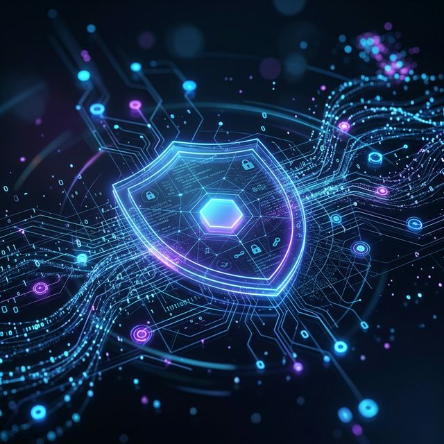 Cyber Security Abstract Render